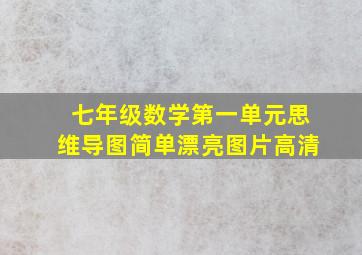 七年级数学第一单元思维导图简单漂亮图片高清