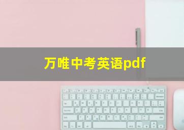 万唯中考英语pdf