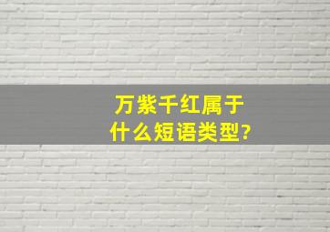 万紫千红属于什么短语类型?