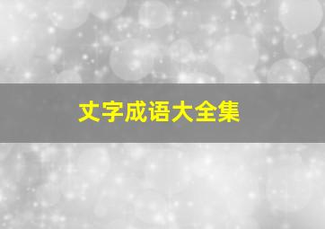 丈字成语大全集