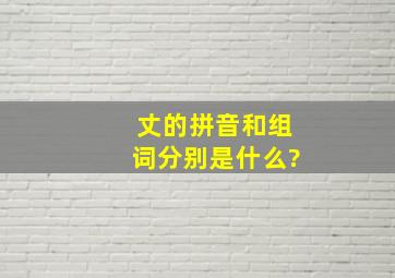 丈的拼音和组词分别是什么?