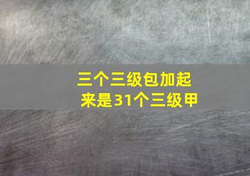 三个三级包加起来是31个三级甲