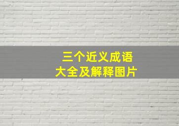 三个近义成语大全及解释图片