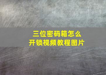 三位密码箱怎么开锁视频教程图片