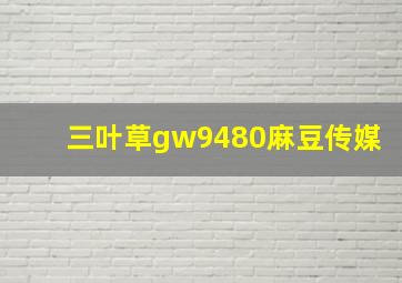 三叶草gw9480麻豆传媒