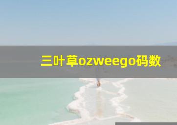 三叶草ozweego码数