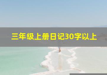 三年级上册日记30字以上