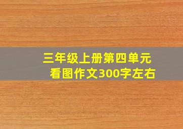 三年级上册第四单元看图作文300字左右