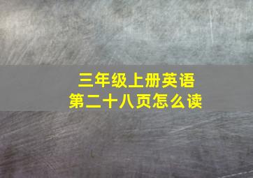 三年级上册英语第二十八页怎么读