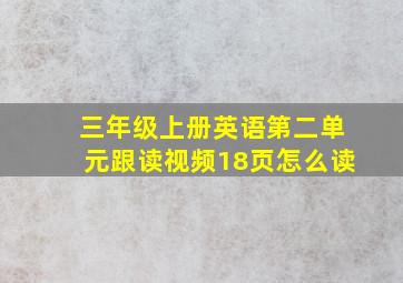 三年级上册英语第二单元跟读视频18页怎么读