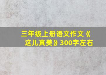 三年级上册语文作文《这儿真美》300字左右