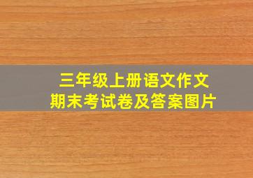 三年级上册语文作文期末考试卷及答案图片