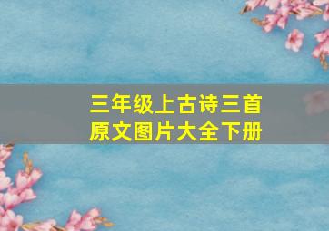 三年级上古诗三首原文图片大全下册