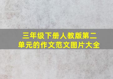 三年级下册人教版第二单元的作文范文图片大全