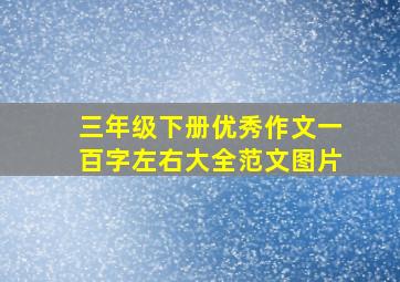 三年级下册优秀作文一百字左右大全范文图片