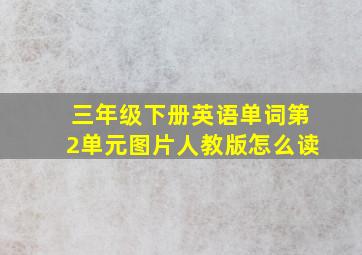 三年级下册英语单词第2单元图片人教版怎么读