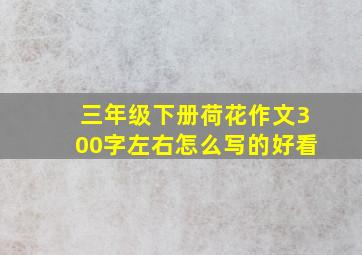 三年级下册荷花作文300字左右怎么写的好看