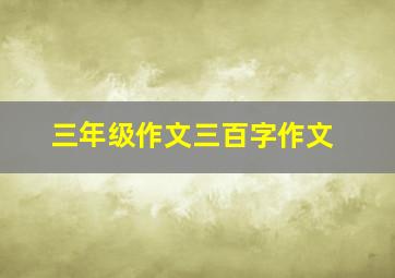 三年级作文三百字作文