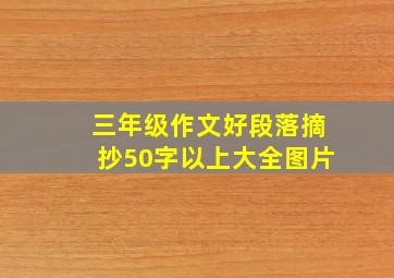 三年级作文好段落摘抄50字以上大全图片