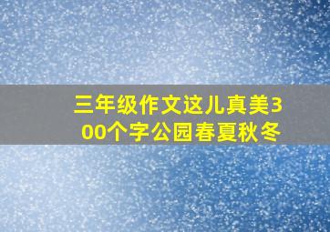 三年级作文这儿真美300个字公园春夏秋冬