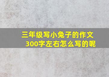 三年级写小兔子的作文300字左右怎么写的呢