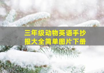 三年级动物英语手抄报大全简单图片下册