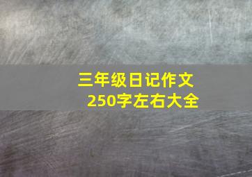 三年级日记作文250字左右大全