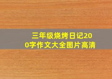 三年级烧烤日记200字作文大全图片高清