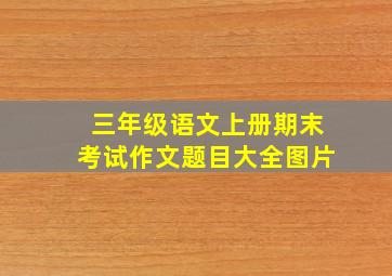 三年级语文上册期末考试作文题目大全图片