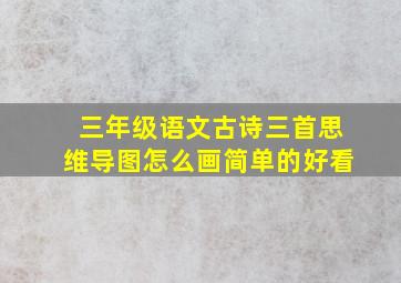 三年级语文古诗三首思维导图怎么画简单的好看