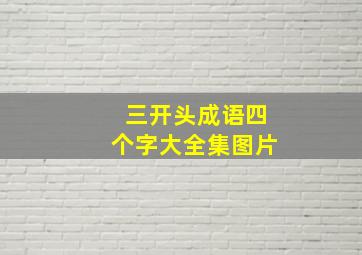 三开头成语四个字大全集图片