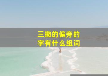 三撇的偏旁的字有什么组词