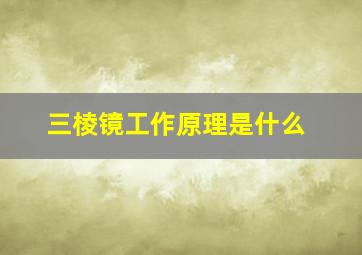 三棱镜工作原理是什么