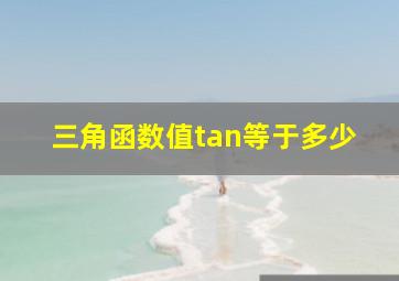 三角函数值tan等于多少