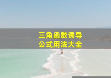 三角函数诱导公式用法大全