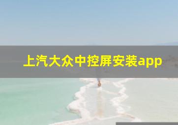 上汽大众中控屏安装app