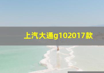 上汽大通g102017款