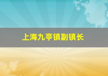 上海九亭镇副镇长