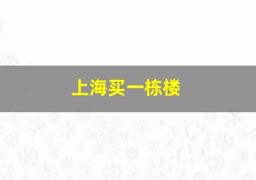 上海买一栋楼