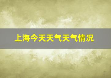 上海今天天气天气情况