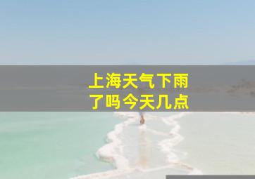 上海天气下雨了吗今天几点