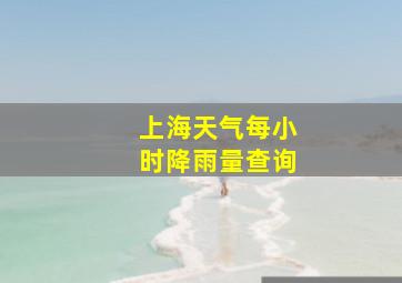 上海天气每小时降雨量查询