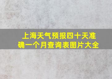 上海天气预报四十天准确一个月查询表图片大全