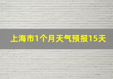 上海市1个月天气预报15天