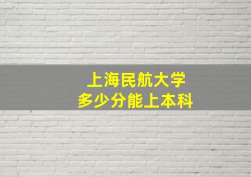 上海民航大学多少分能上本科