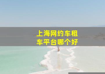 上海网约车租车平台哪个好