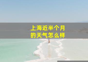 上海近半个月的天气怎么样