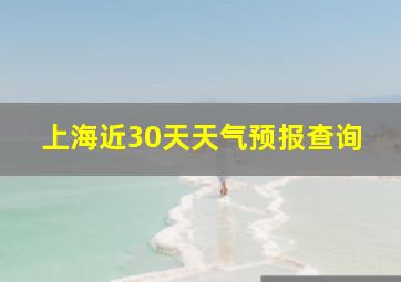 上海近30天天气预报查询