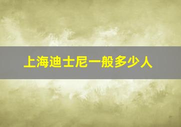 上海迪士尼一般多少人