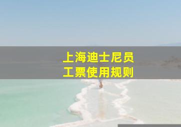 上海迪士尼员工票使用规则